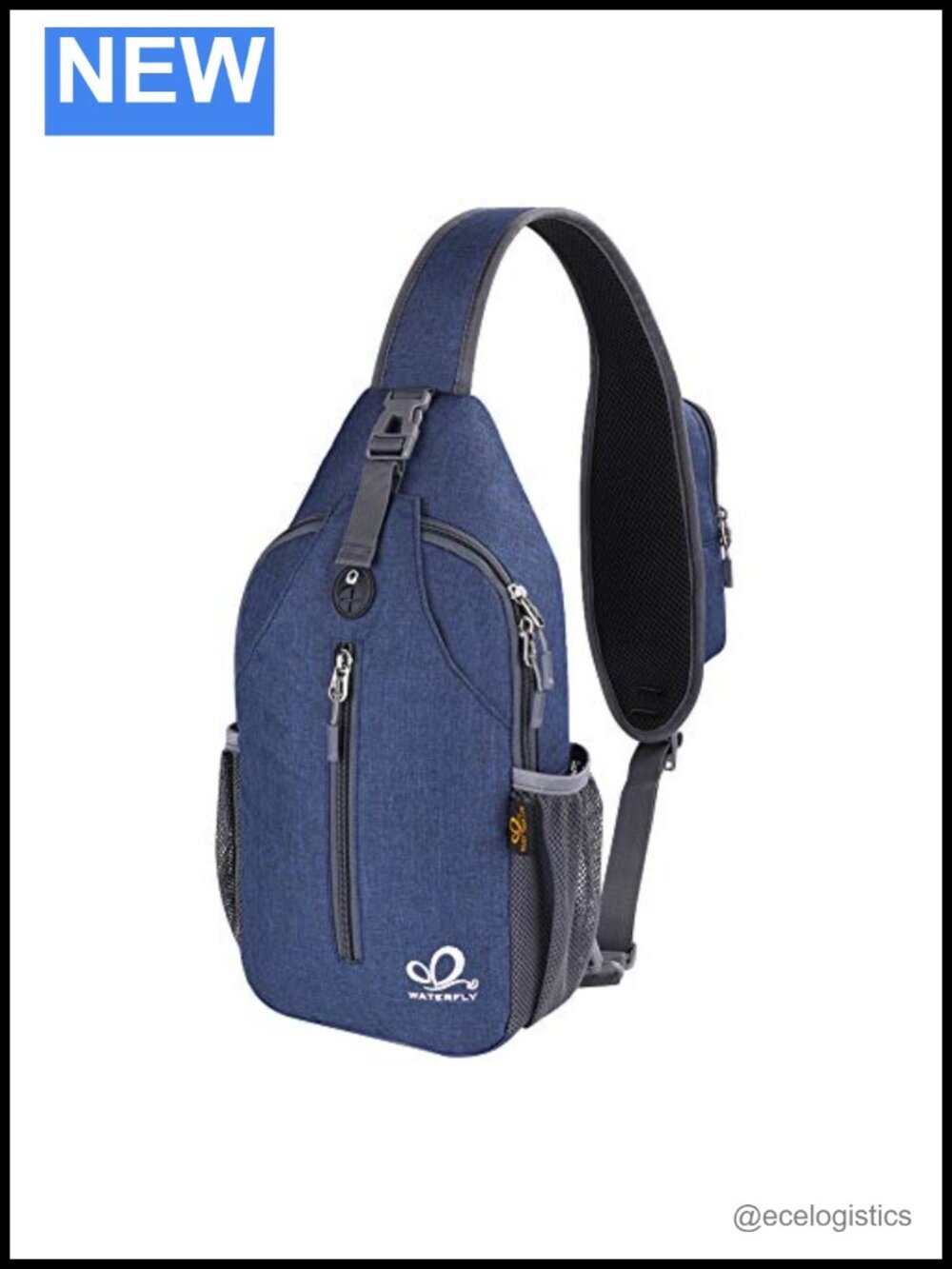 Crossbody Sling Backpack Travel Hiking Chest Daypack with Earphone Hole